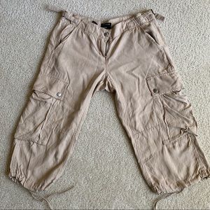 The Limited Silk Khaki Capris Size 2
